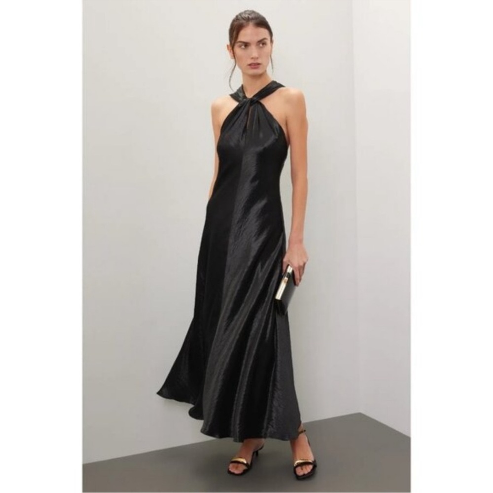 Elegant Black Halter Dress